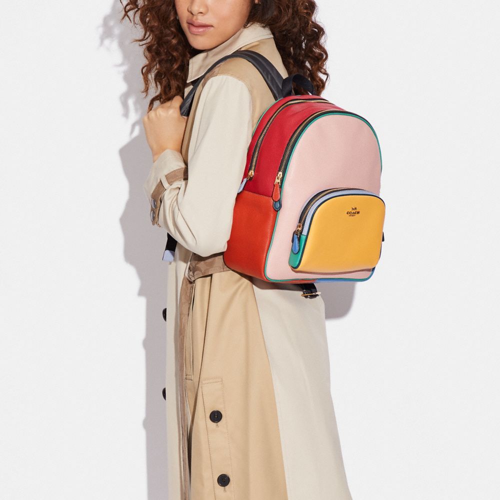 COACH®,Court Backpack In Colorblock,,Detail View