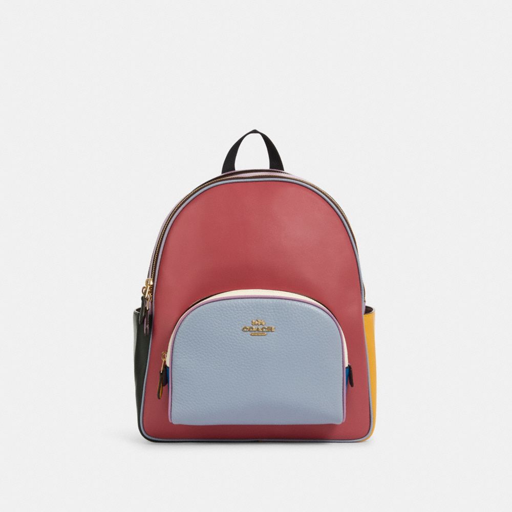 colorblock coach backpack