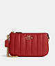 COACH®,NOLITA 19 WITH CHAIN WITH LINEAR QUILTING,Nappa leather,Small,Gold/Red Apple,Front View