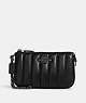 COACH®,NOLITA 19 WITH CHAIN WITH LINEAR QUILTING,Nappa leather,Small,Gunmetal/Black,Front View
