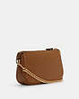 COACH®,NOLITA 19 WITH CHAIN,Pebbled Leather,Small,Gold/Penny,Angle View