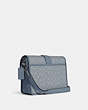 COACH®,LONNIE CROSSBODY IN SIGNATURE JACQUARD,Jacquard,Large,Silver/Marble Blue,Angle View