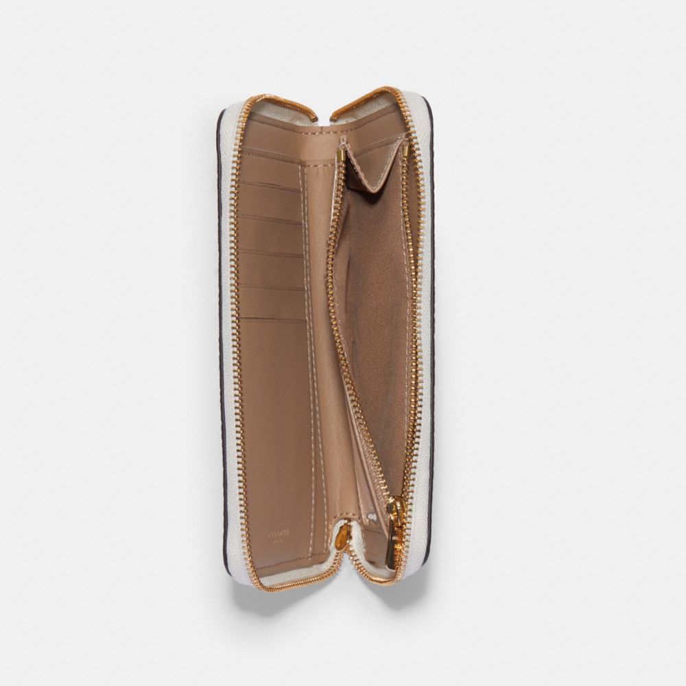 COACH®,Medium Id Zip Wallet With Diary Embroidery,,Interior View