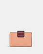 COACH®,ACCORDION CARD CASE IN COLORBLOCK,Mini,Gold/Faded Blush Multi,Back View