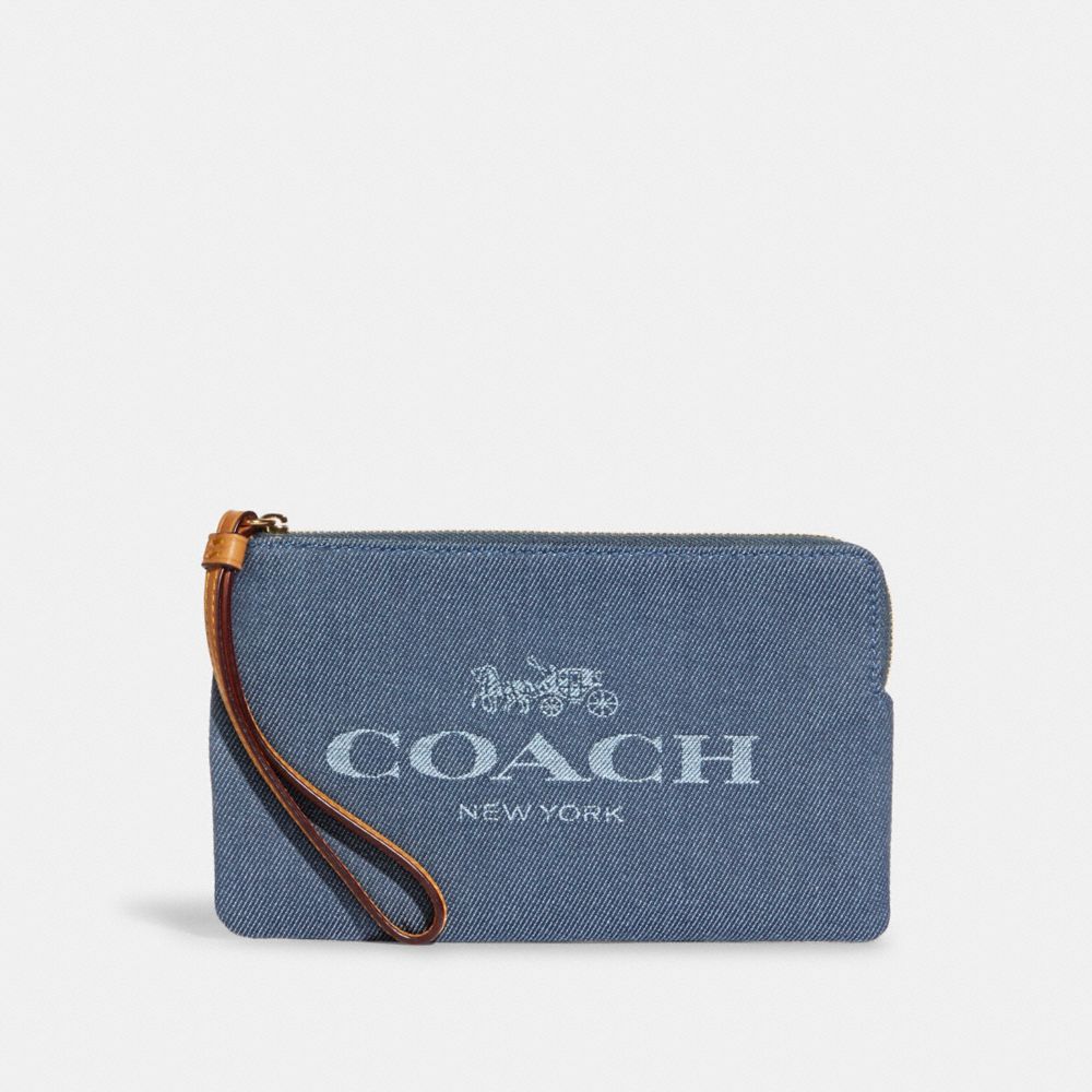 2024年新作 コーチ COACH ラージコーナージップリストレット ポーチ