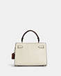 COACH®,MINI LANE TOP HANDLE IN COLORBLOCK,Leather,Medium,Gold/Chalk/Penny Multi,Back View