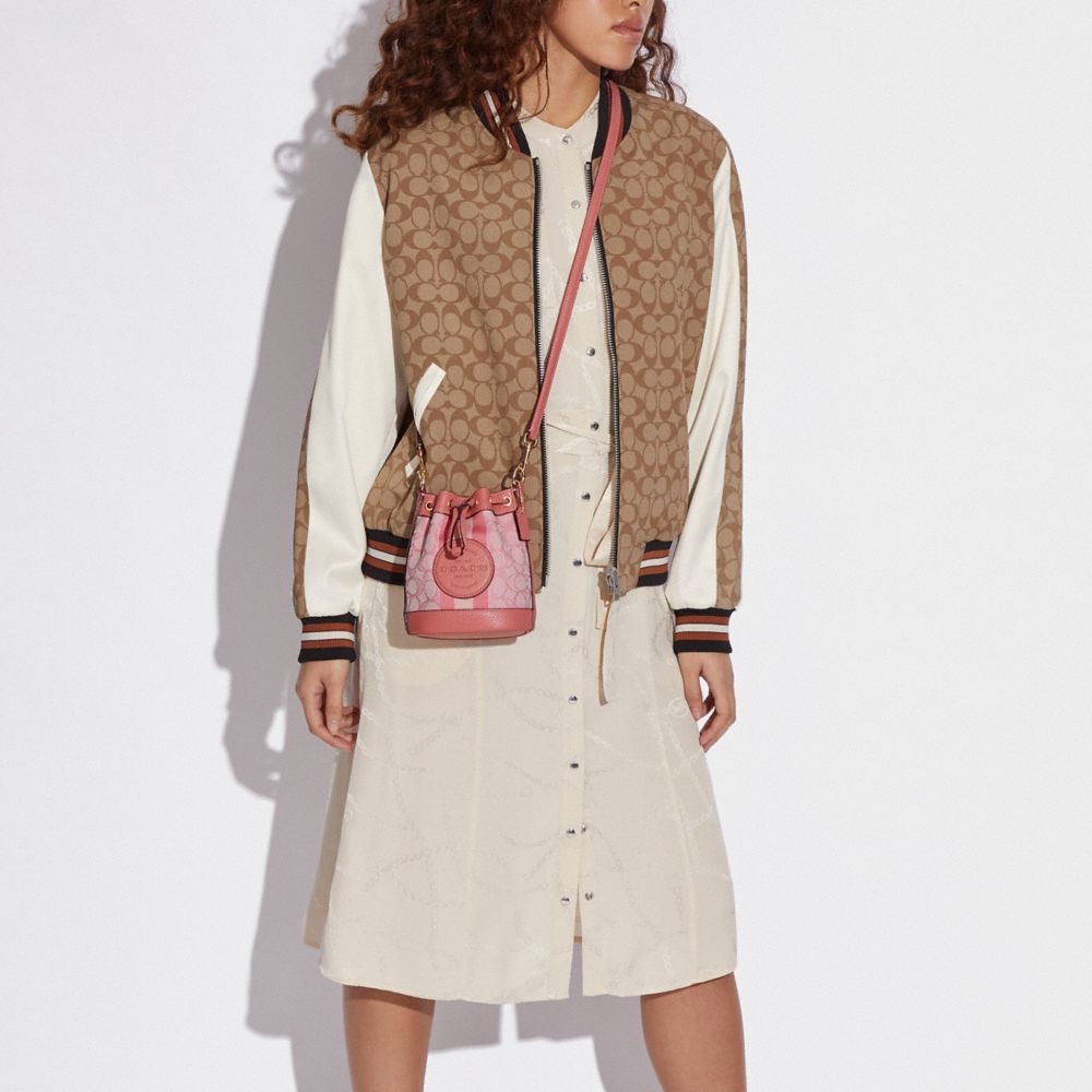 Coach Outlet Signature Jacquard Bomber in Natural