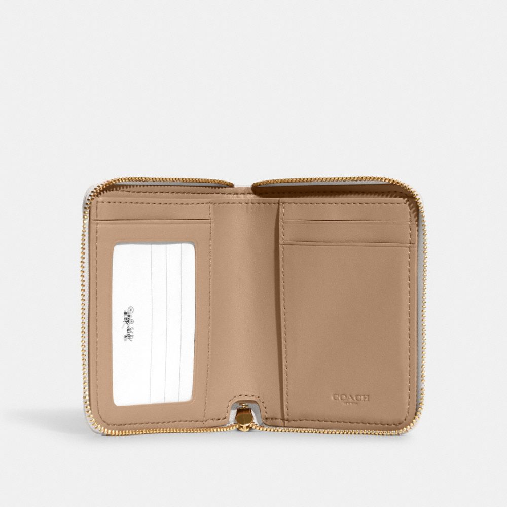 Coach zip discount around wallet small