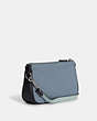 COACH®,NOLITA 19 IN COLORBLOCK WITH HORSE AND CARRIAGE,canvas,Mini,Silver/Marble Blue Multi,Angle View