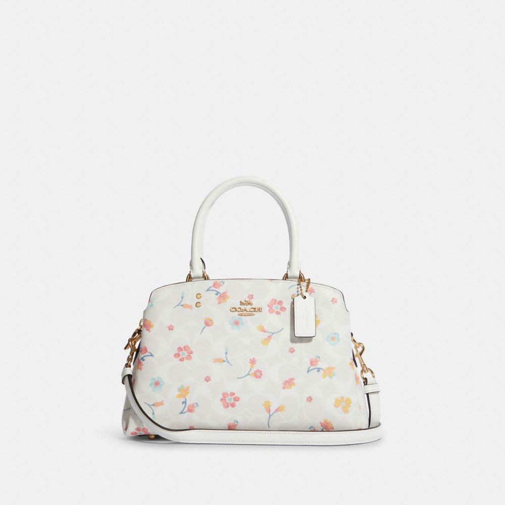 Mini Lillie Carryall In Signature Canvas With Mystical Floral Print