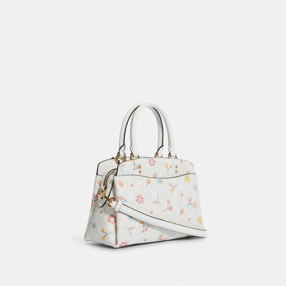 Mini Lillie Carryall In Signature Canvas With Mystical Floral Print