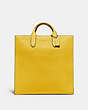 COACH®,GOTHAM TALL TOTE,Pebble Leather,X-Large,Black Copper/Canary,Front View