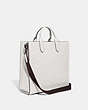 COACH®,GOTHAM TALL TOTE IN SIGNATURE LEATHER,Polished Pebble Leather,Chalk,Angle View
