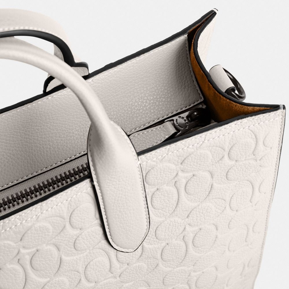 COACH®,Gotham Tall Tote Bag In Signature Leather,,Closer View
