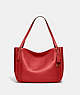 COACH®,ALANA TOTE,Pebbled Leather,Large,Brass/Candy Apple,Front View