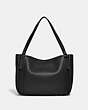 COACH®,ALANA TOTE,Pebbled Leather,Large,Pewter/Black,Back View
