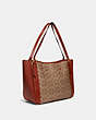 COACH®,ALANA TOTE IN SIGNATURE CANVAS,Signature Coated Canvas,X-Large,Brass/Tan/Rust,Angle View