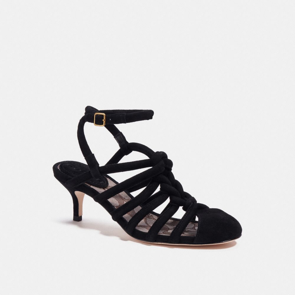 Low heel discount black strappy sandals