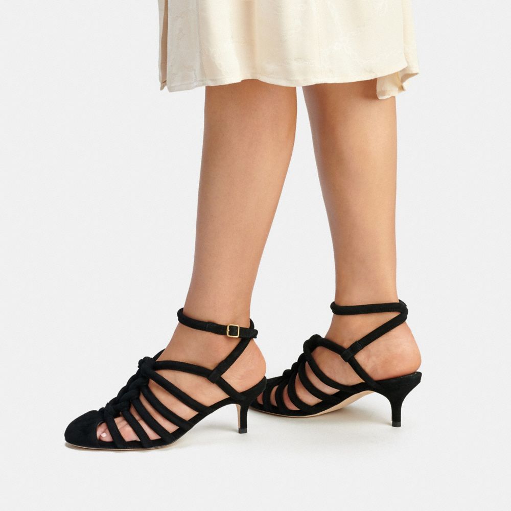 Low heel discount black strappy sandals