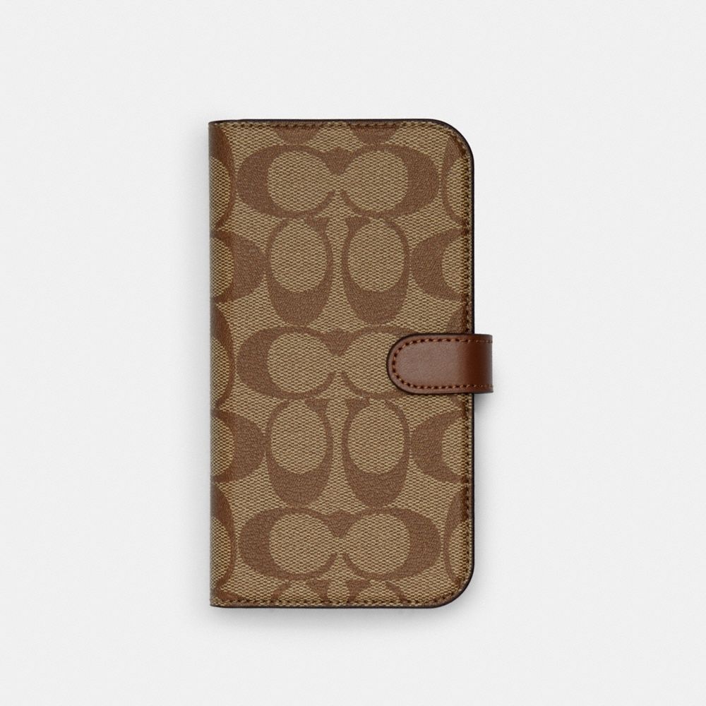 Coach iPhone 14 Pro Max Case in Signature Canvas in Beige - Size One