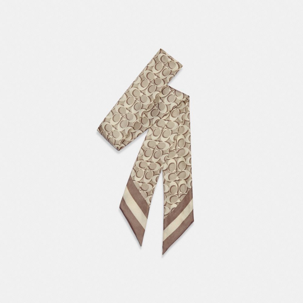 River Island monogram printed scarf in brown