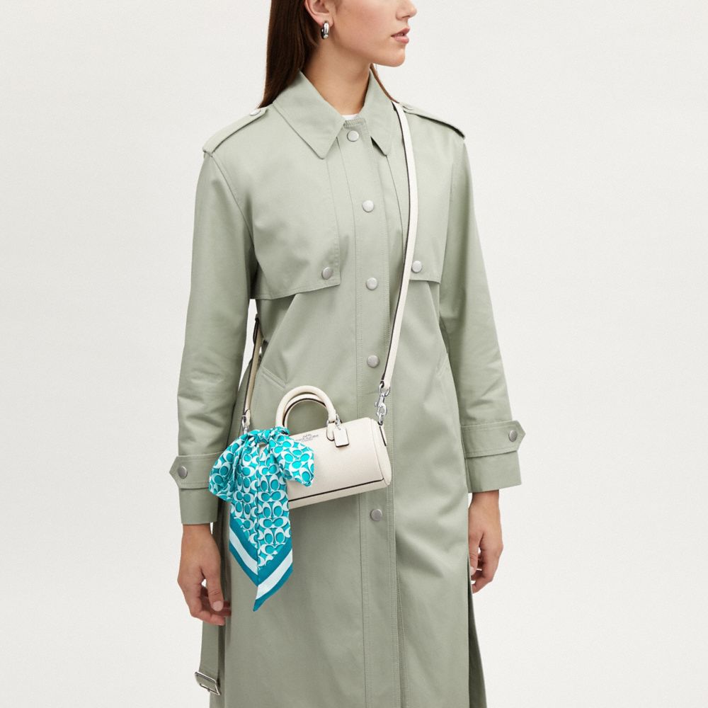 COACH®,シグネチャー プリント シルク スキニー スカーフ,ファッション雑貨,ﾌﾞﾗｲﾄ ﾀｰｺｲｽﾞ