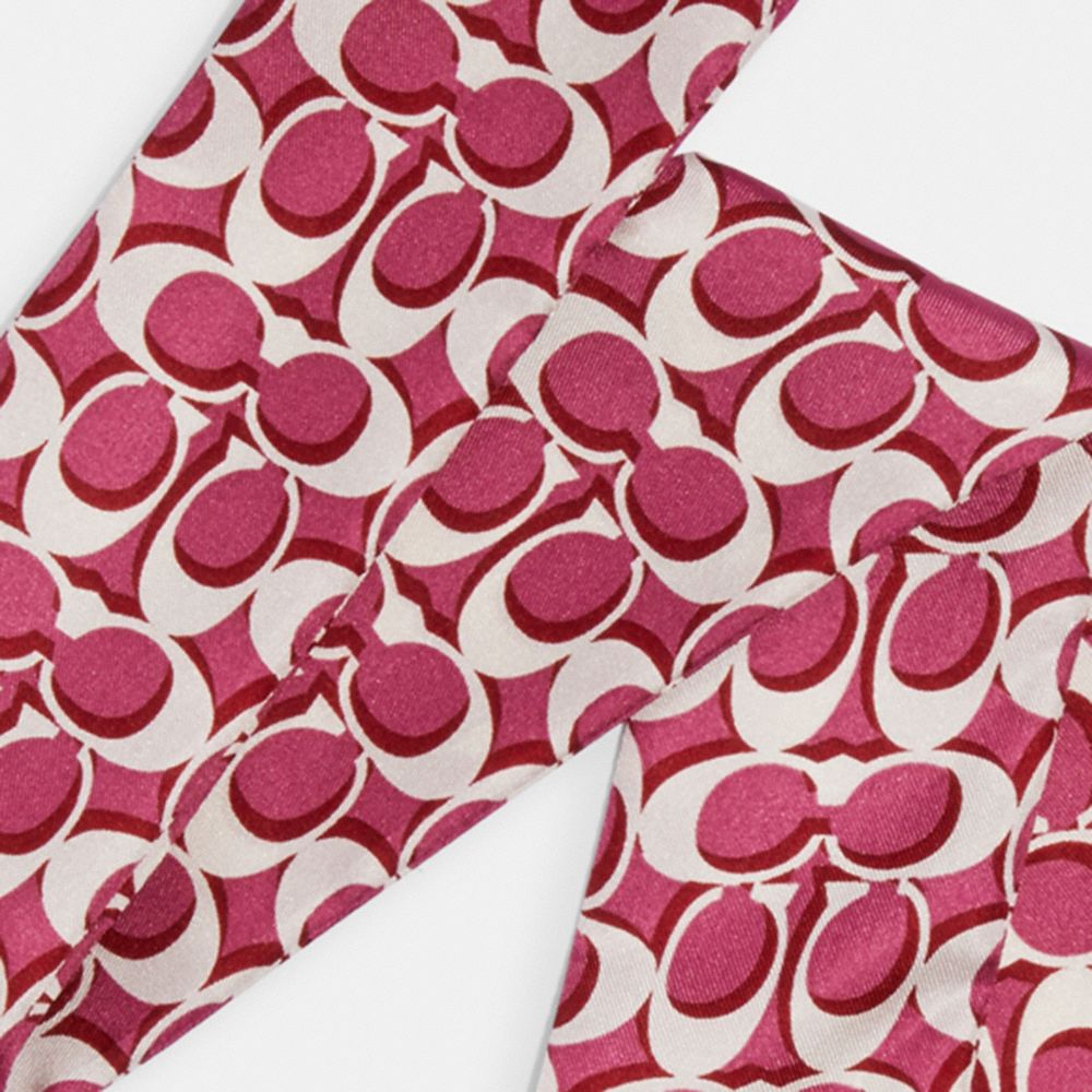 COACH®,Signature Print Silk Skinny Scarf,,Detail View