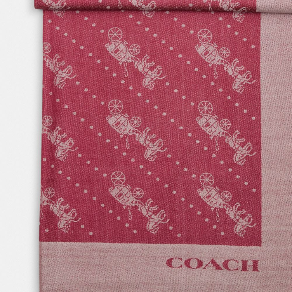 COACH®,HORSE AND CARRIAGE DOT PRINT WRAP,Bright Violet
