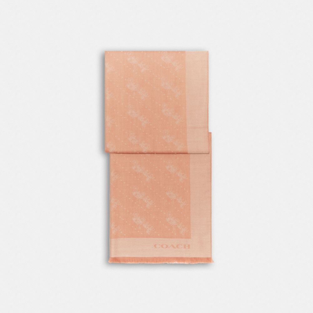 COACH®,HORSE AND CARRIAGE DOT PRINT WRAP,Faded Blush,Front View