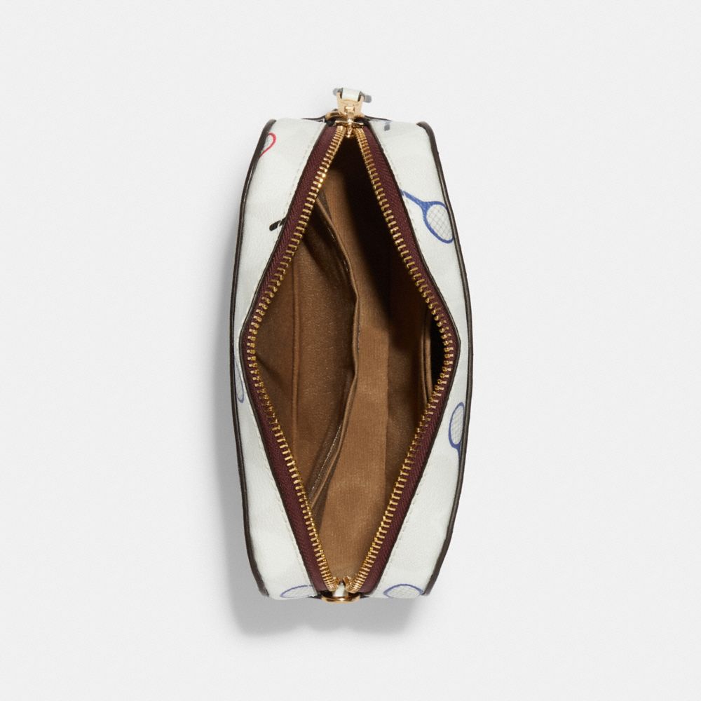 Mini Camera Bag In Signature Canvas With Racquet Print