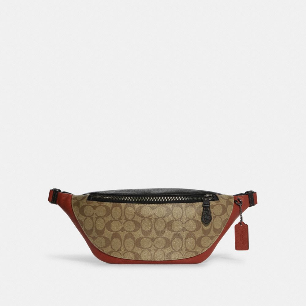 Warren Belt Bag In Colorblock Signature Canvas