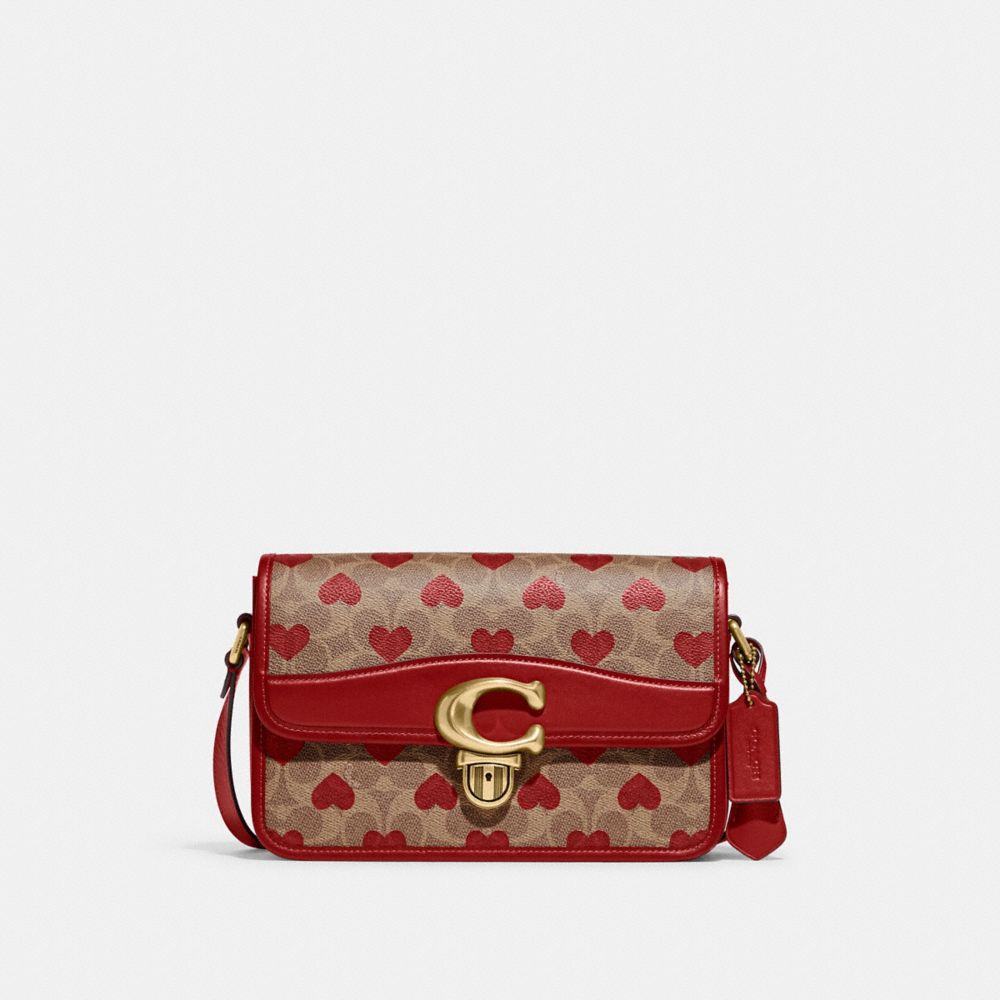 COACH®  Studio Shoulder Bag In Signature Canvas With Heart Print