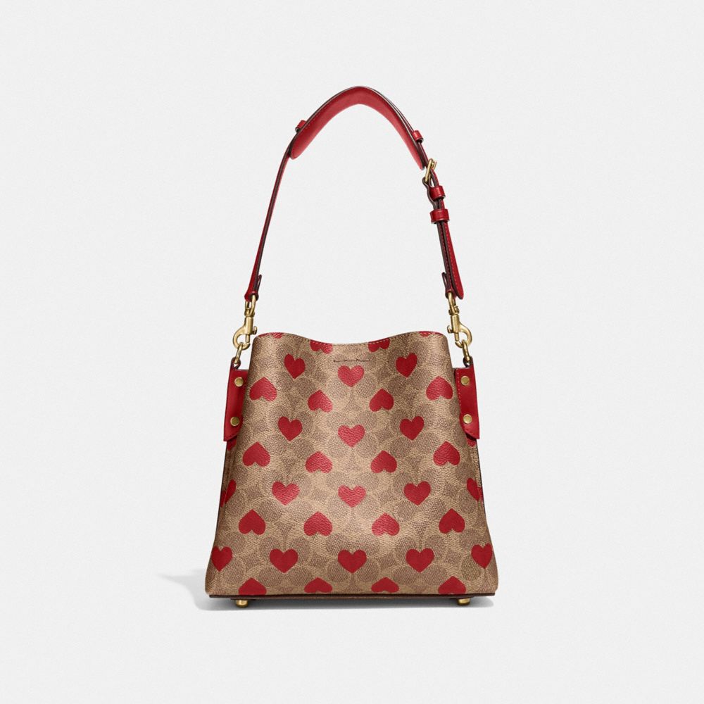 coach heart print bag