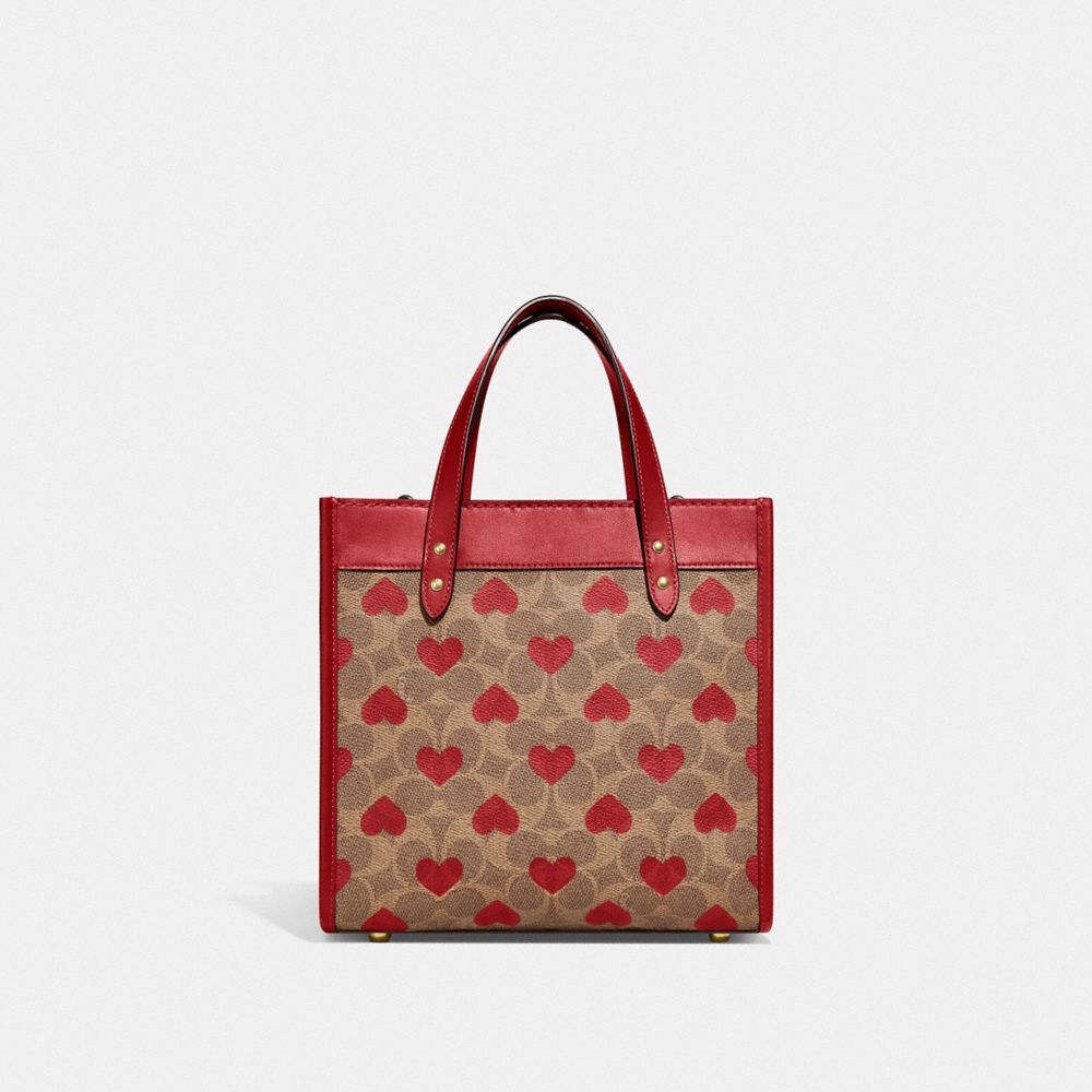 COACH®  Field Tote 22 In Signature Canvas With Heart Print