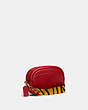 COACH®,LUNAR NEW YEAR CAMERA BAG,Pebbled Leather,Small,Brass/1941 Red,Angle View