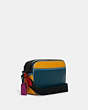 COACH®,THOMPSON SMALL CAMERA BAG IN COLORBLOCK,Gunmetal/Multicolor,Angle View
