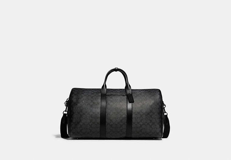 COACH®,GOTHAM DUFFLE IN SIGNATURE CANVAS,Signature Coated Canvas,Black Copper/Charcoal,Front View