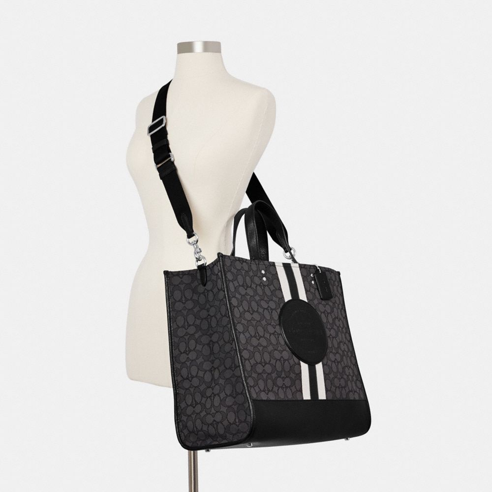 COACH®,Dempsey Tote Bag 40 In Signature Jacquard With Stripe And Coach Patch,,Alternate View