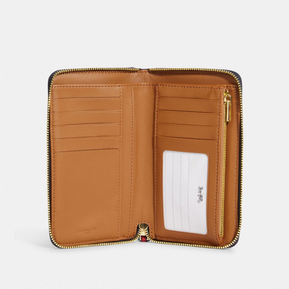 Medium Id Zip Wallet In Signature Jacquard With Stripes