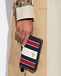 Medium Id Zip Wallet In Signature Jacquard With Stripes