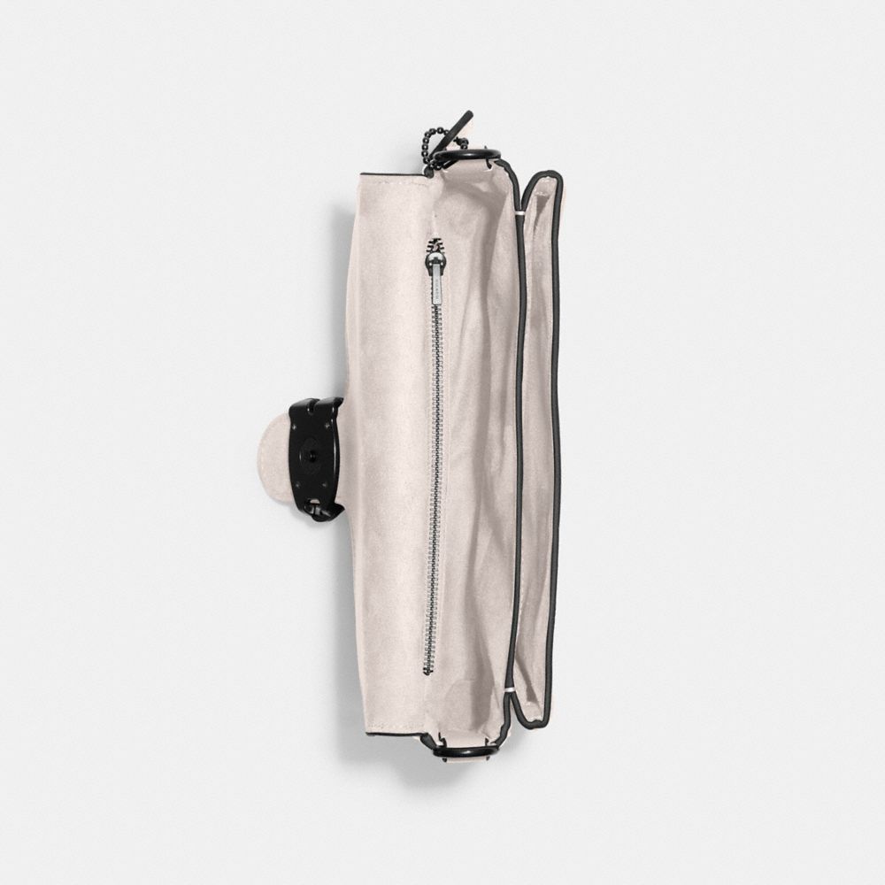 COACH®,PORTÉ-CROISÉ MULTI À RABAT DOUX,Cuivre noir/Vapeur,Inside View,Top View