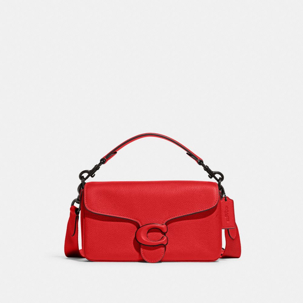 Coach Mini Pebbled leather Handbag Candy Apple Red