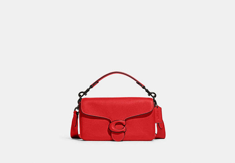 COACH®,SOFT TABBY MULTI CROSSBODY BAG,Smooth Leather/Pebble Leather,Small,Sport Red,Front View