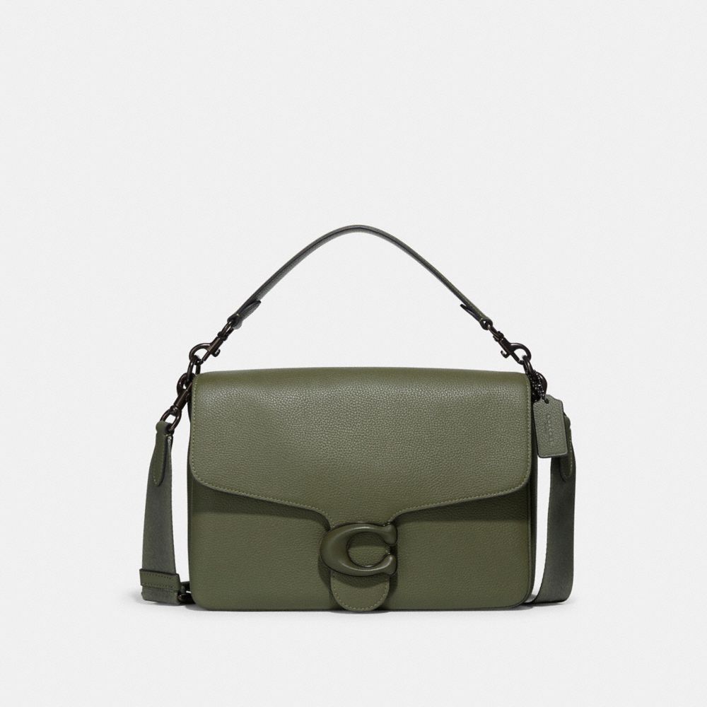 COACH®,SOFT TABBY MESSENGER,Small,Army Green/Black Copper,Front View image number 0