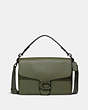 COACH®,SOFT TABBY MESSENGER,Smooth Leather/Pebble Leather,Small,Army Green/Black Copper,Front View