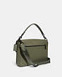 COACH®,SOFT TABBY MESSENGER,Smooth Leather/Pebble Leather,Small,Army Green/Black Copper,Angle View