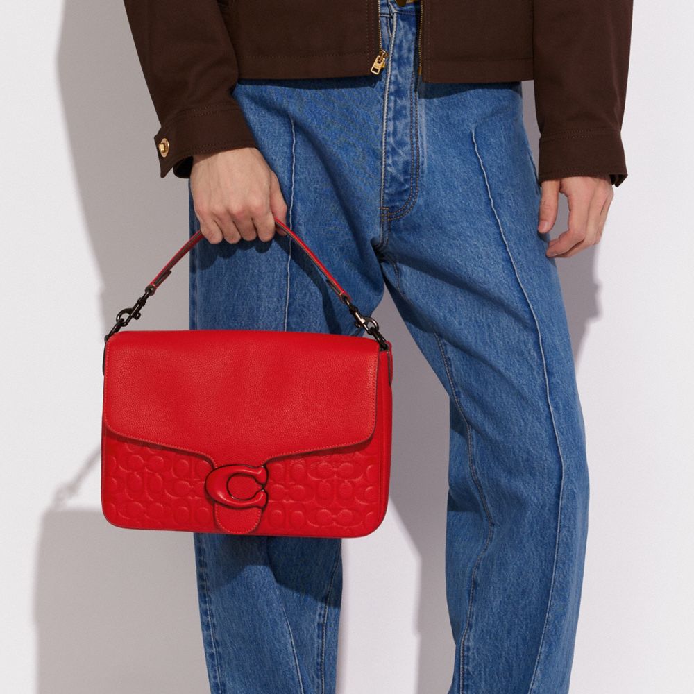 COACH®,Soft Tabby Messenger In Signature Leather,,Detail View