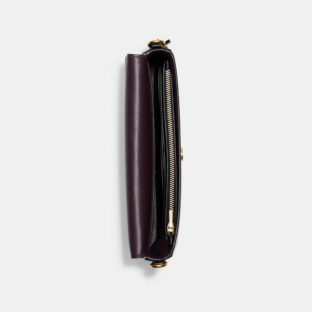 COACH®,Wyn Crossbody Bag,Leather,Crossbody,Logo,Metal,Casual,Black,Inside View,Top View