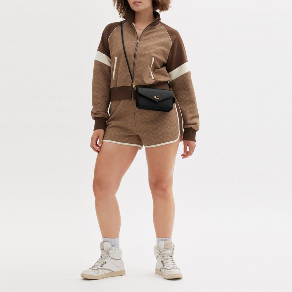 COACH®,Wyn Crossbody Bag,Leather,Crossbody,Logo,Metal,Casual,Black,Scale View