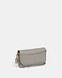 COACH®,WYN CROSSBODY BAG,Crossgrain Leather,Small,Brass/Dove Grey,Angle View